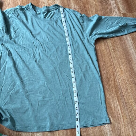 Lululemon All Yours Tee Cotton Long Sleeve Teal Size 8 (M) - Picture 6 of 7